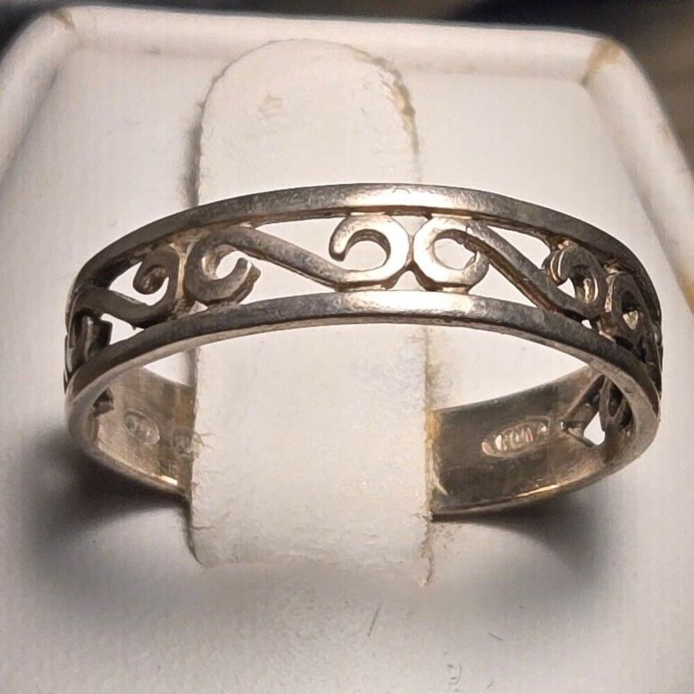 Filigree Band Avon Vintage Sterling Silver Sz 9